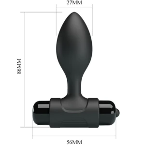 PRETTY LOVE - VIBRA BUTT 10 VIBRAÃÃES PLUG ANAL PRETO